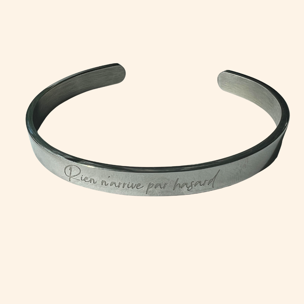 Bracelet Adjoà ·  Rien n'arrive par hasard · Largeur 6mm