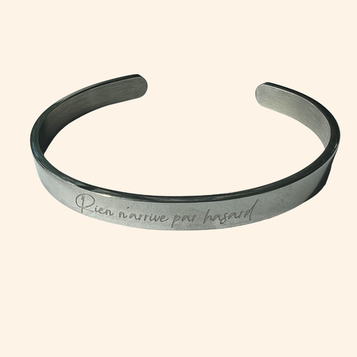 Bracelet Adjoà ·  Rien n'arrive par hasard · Largeur 6mm