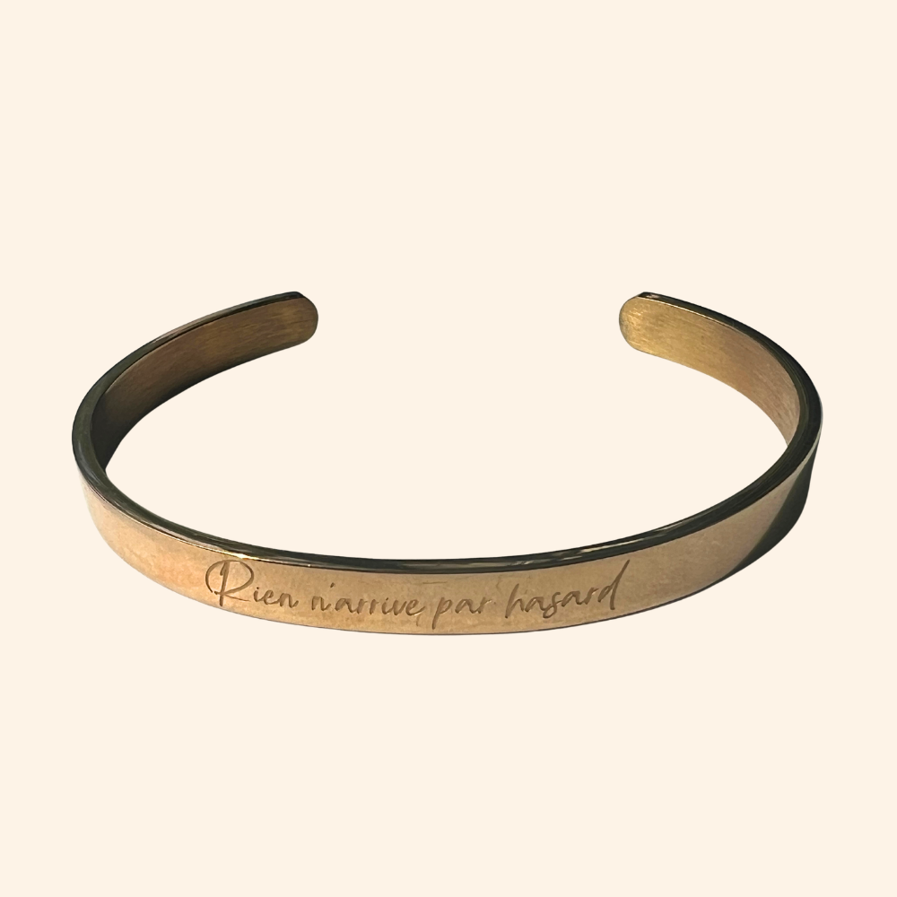 Bracelet Adjoà ·  Rien n'arrive par hasard · Largeur 6mm