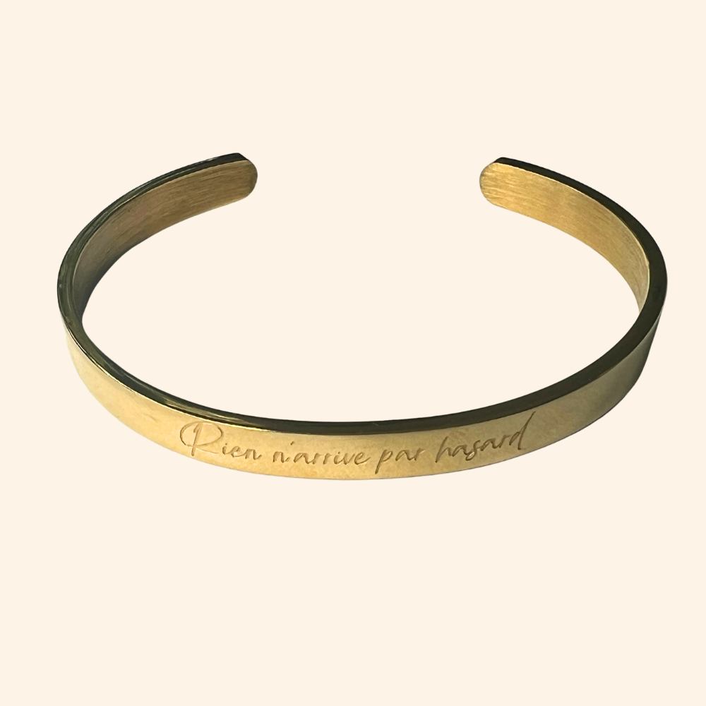 Bracelet Adjoà ·  Rien n'arrive par hasard · Largeur 6mm