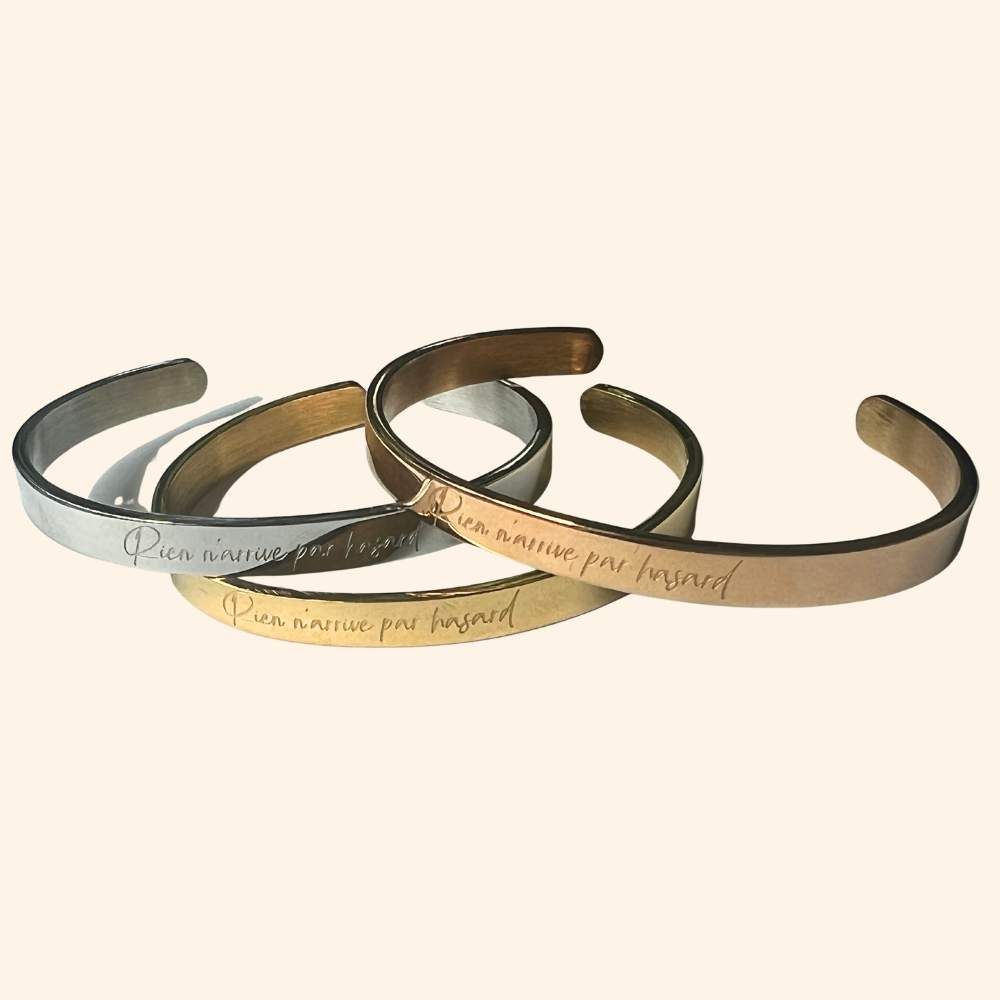 Bracelet Adjoà ·  Rien n'arrive par hasard · Largeur 6mm